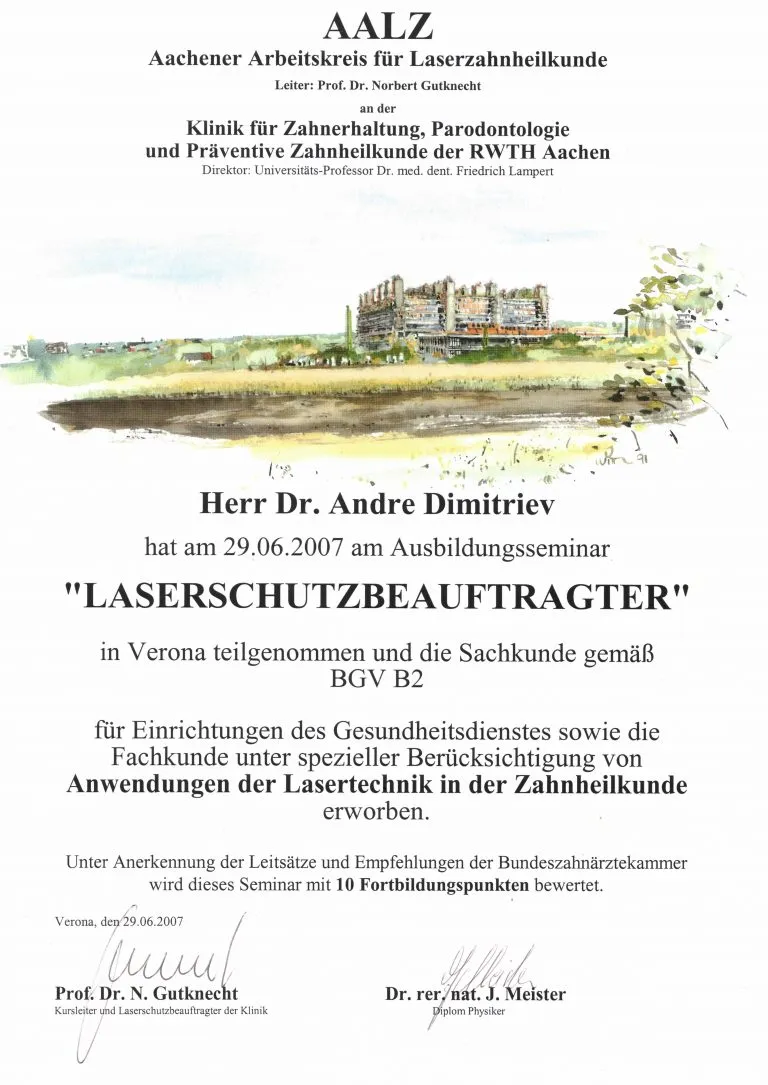 Laserschutzbeauftragter, Aachener Arbeitskreis für Laserzahnheilkunde